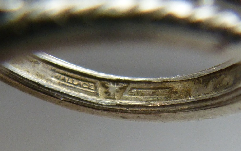 Vintage Wallace Rose Point Sterling Silver Spoon Ring