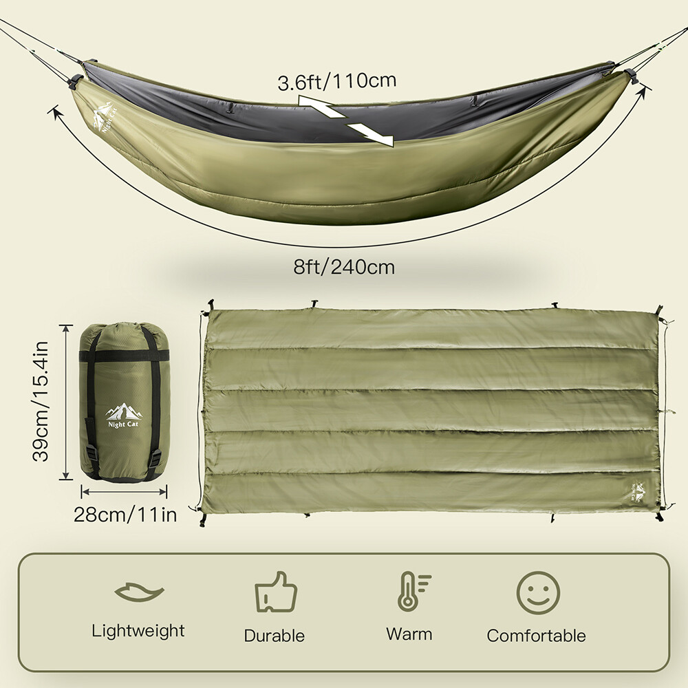 440lbs 1/2 Person Camping Hammock Tent Hanging Sleeping Bed with Mosquito Net US