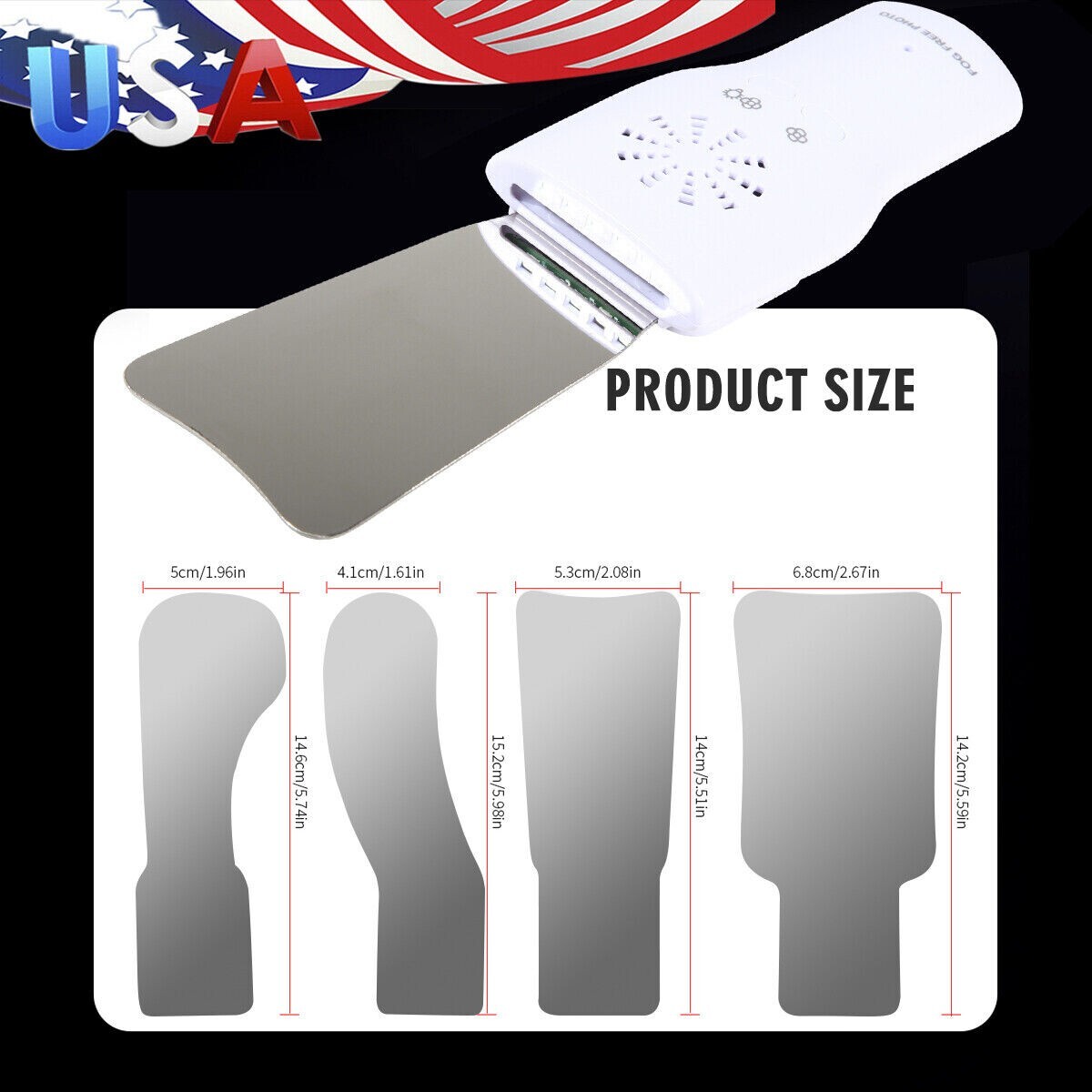 Dental Occlusal Mirror Fog Free LED Intra Oral Photo System 4*Mirrors Anti-Fog d