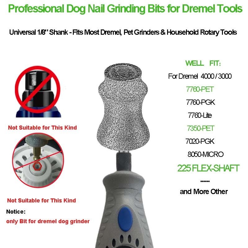 Painless for Dremel Dog Nail Grinder Attachment Replacement Heads - Diamond B...