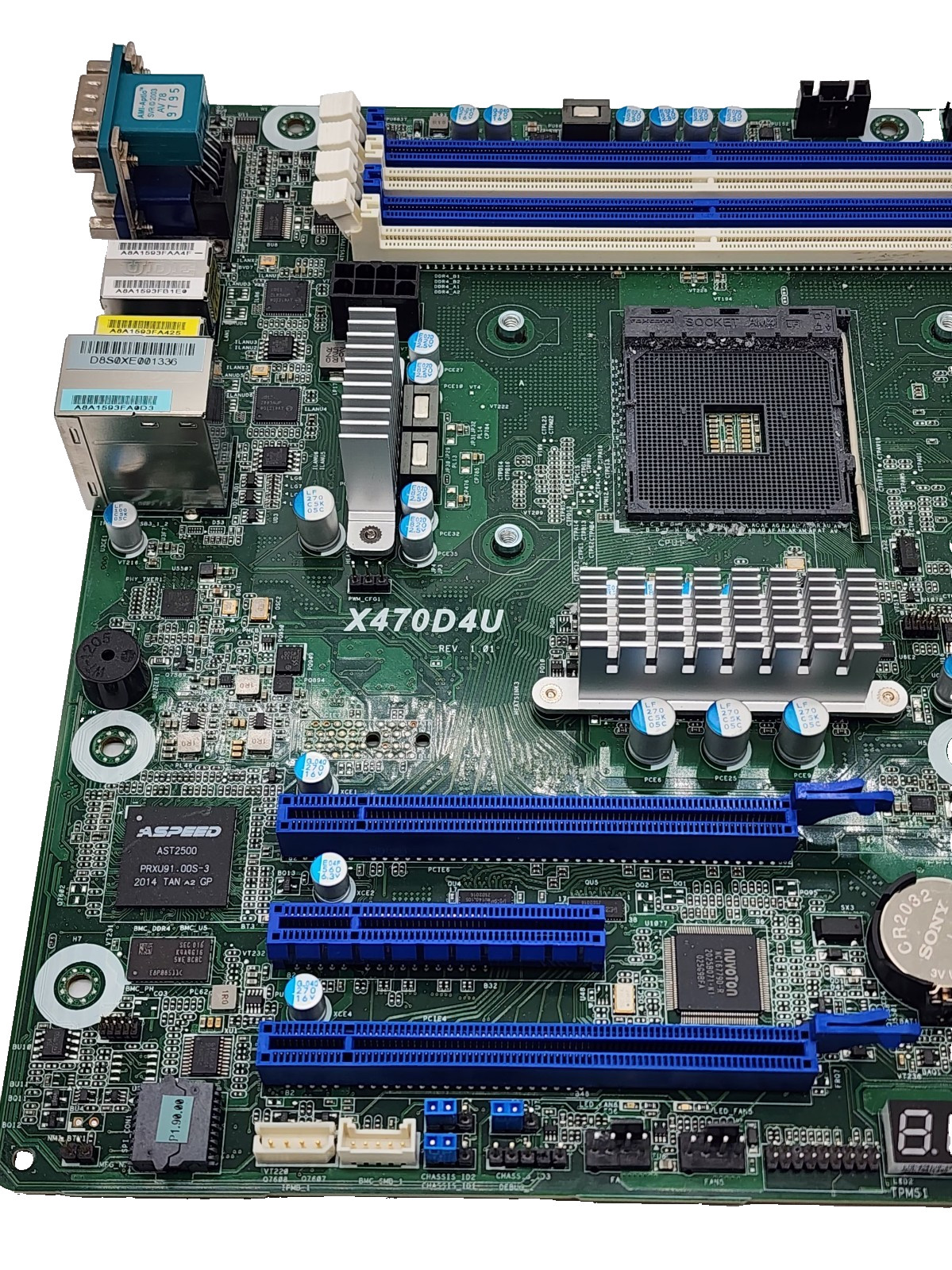 ASRock Rack X470D4U Server Motherboard + I/O