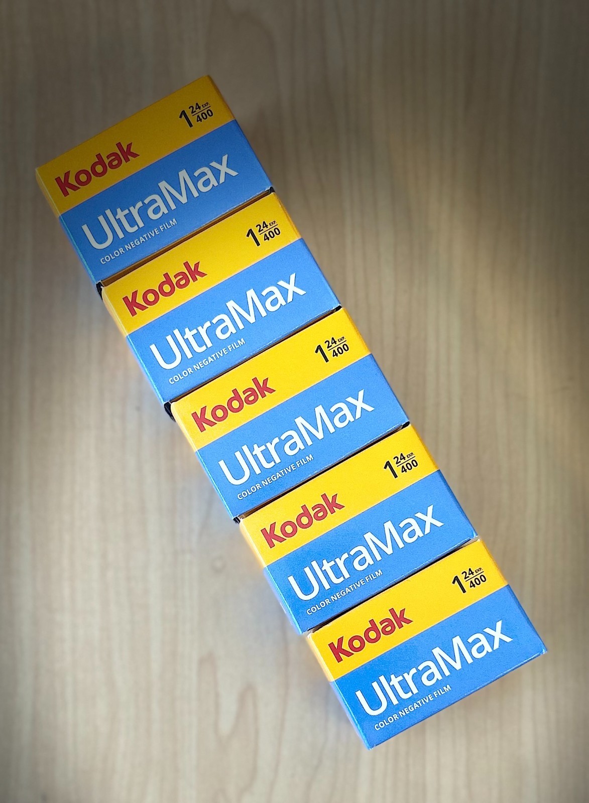 5x Kodak UltraMax 400 Color Negative Film (35mm Roll Film, 24 Exposures)