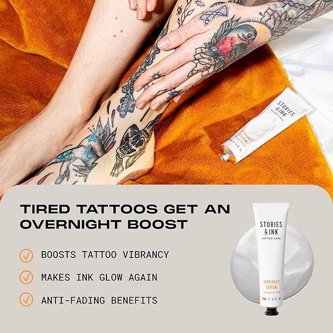 Stories & Ink Healed Tattoo Vibrancy Serum 2 Oz All Skin Tones Styles Brightens