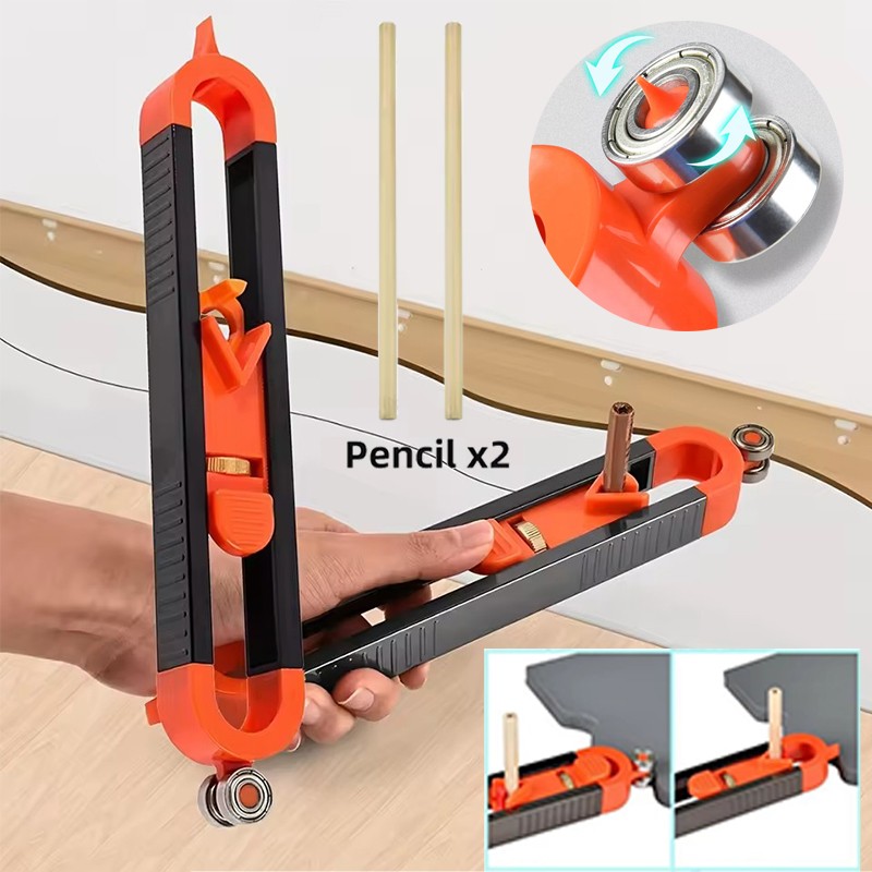 Profile Scribing Ruler Contour Gauge with Lock - Precise Scribe Tool Woodworking