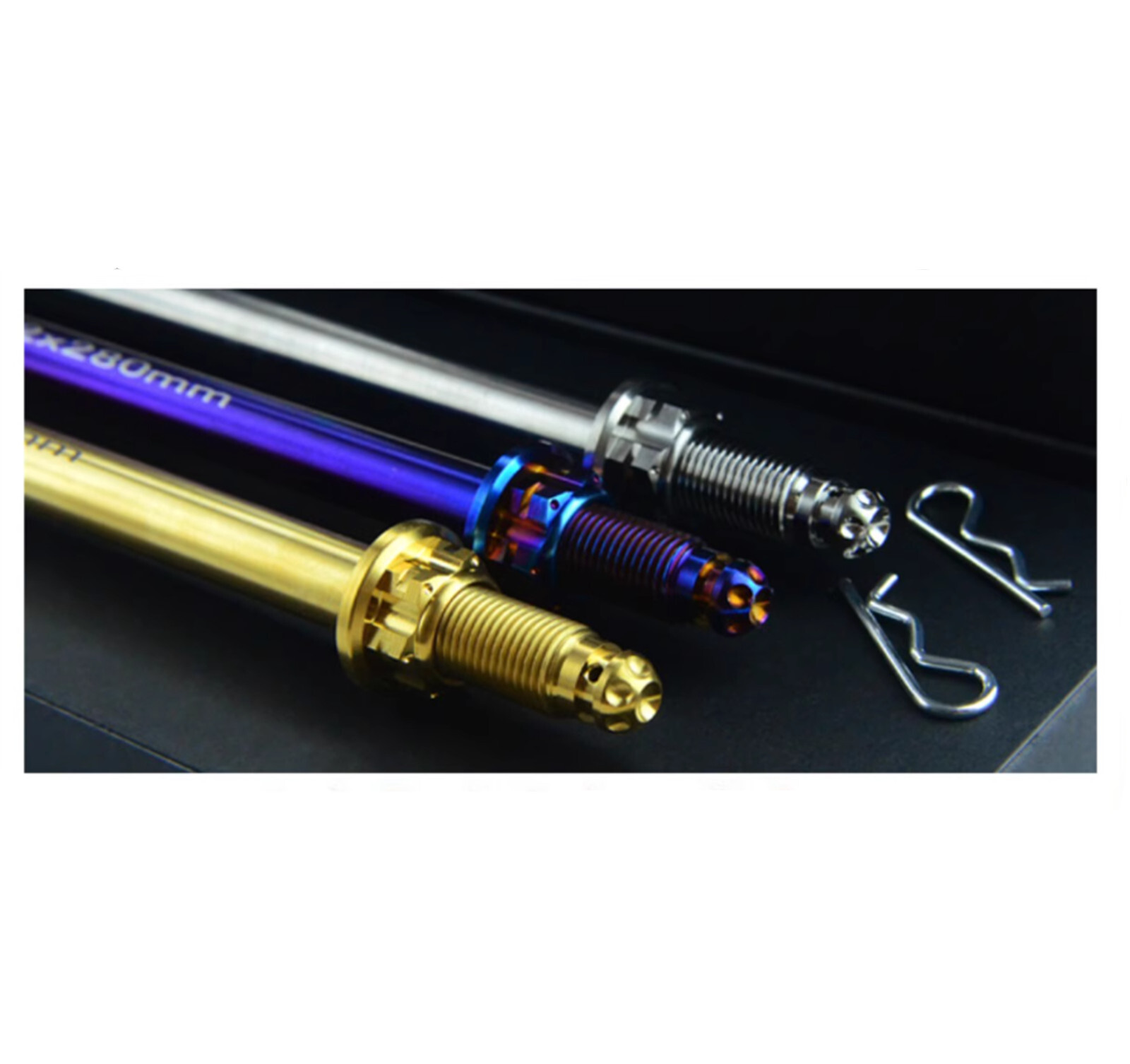 M10 M12 M14 Titanium Motorcycle Bike Front Wheel Axle Set 240/260/280/300/330mm