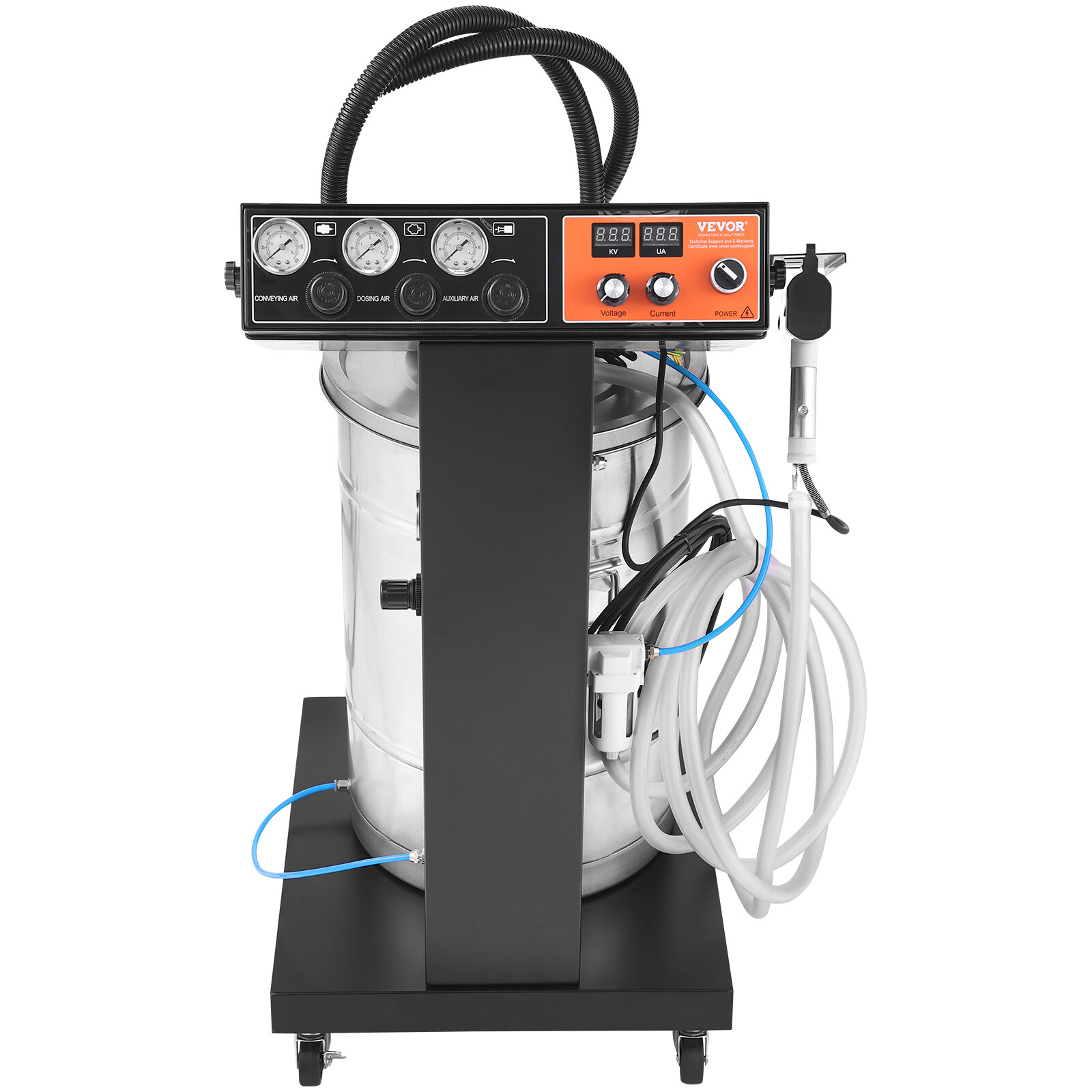 VEVOR Powder Coating System 40 W 100KV Electrostatic Output 50L Powder Hopper