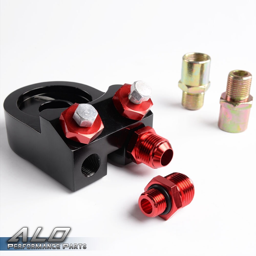 UNIVERSAL 25 ROW 10AN ALUMINUM ENGINE TRANSMISSION OIL COOLER KIT +7" BLACK FAN