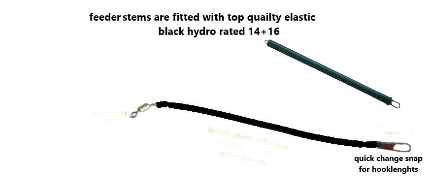 hybrid method feeders x 4 elasticated large & smallmade by kobra uk