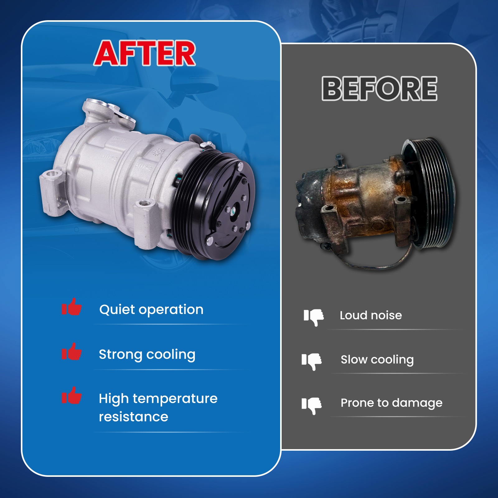 A/C Compressor for GMC Sierra Yukon Chevrolet Tahoe Silverado Suburban V8