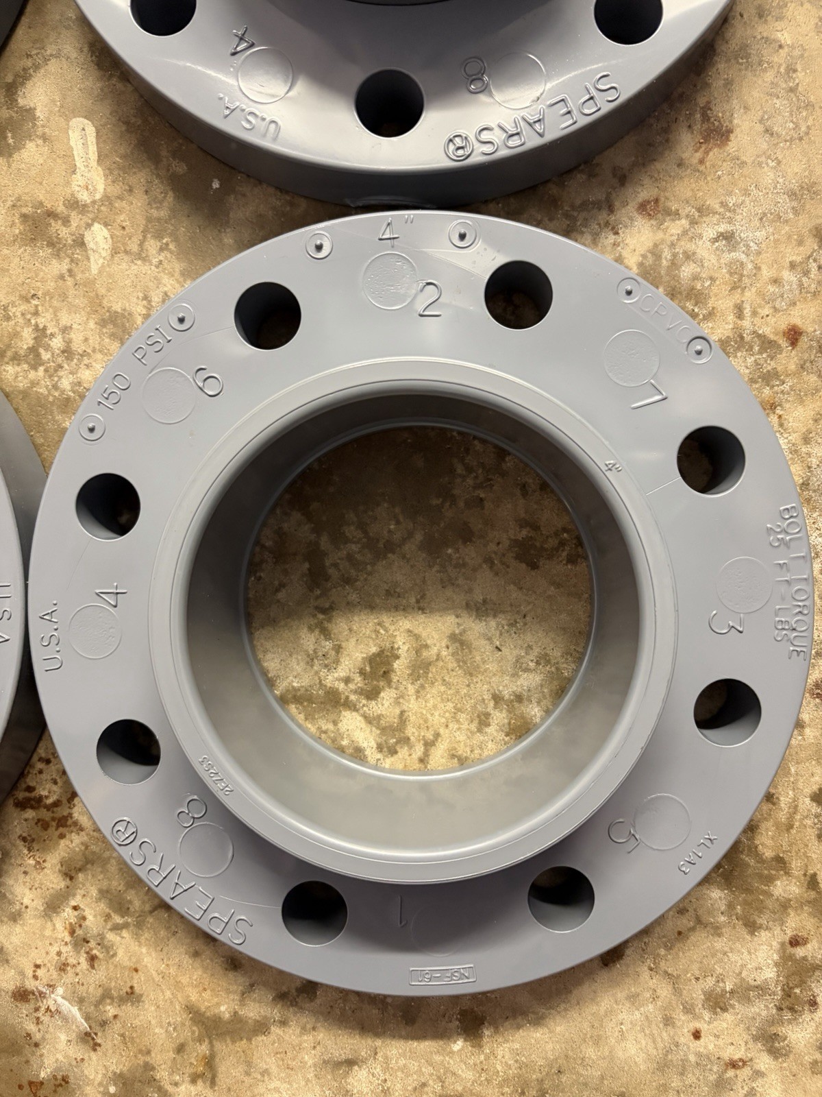 4” Schedule 80 CPVC Spears Vanstone Slip Flanges Lot Of 5 854-040C