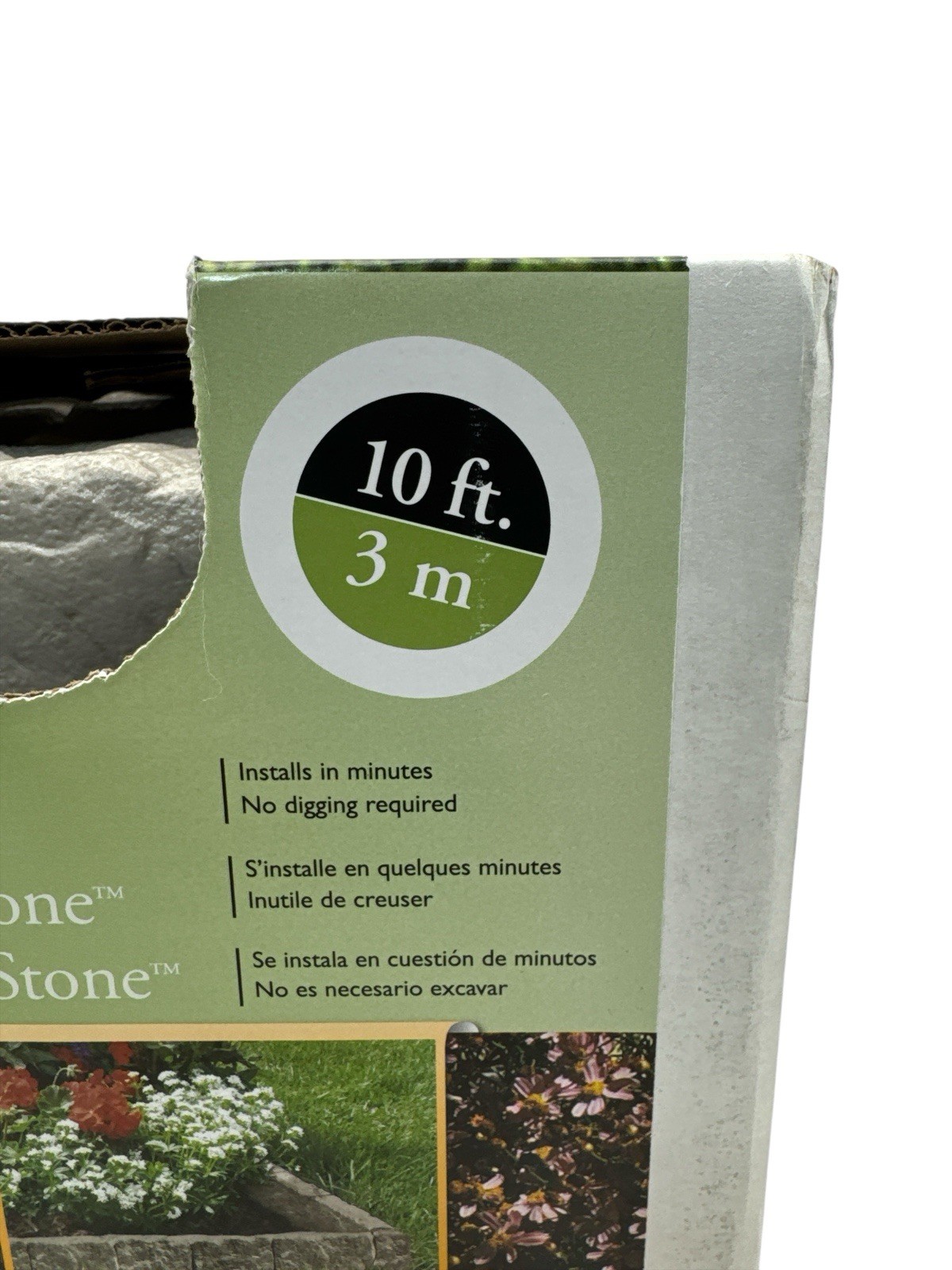 Suncast 10 Ft Pound In Landscape Edging Stone Color BSE10TG New