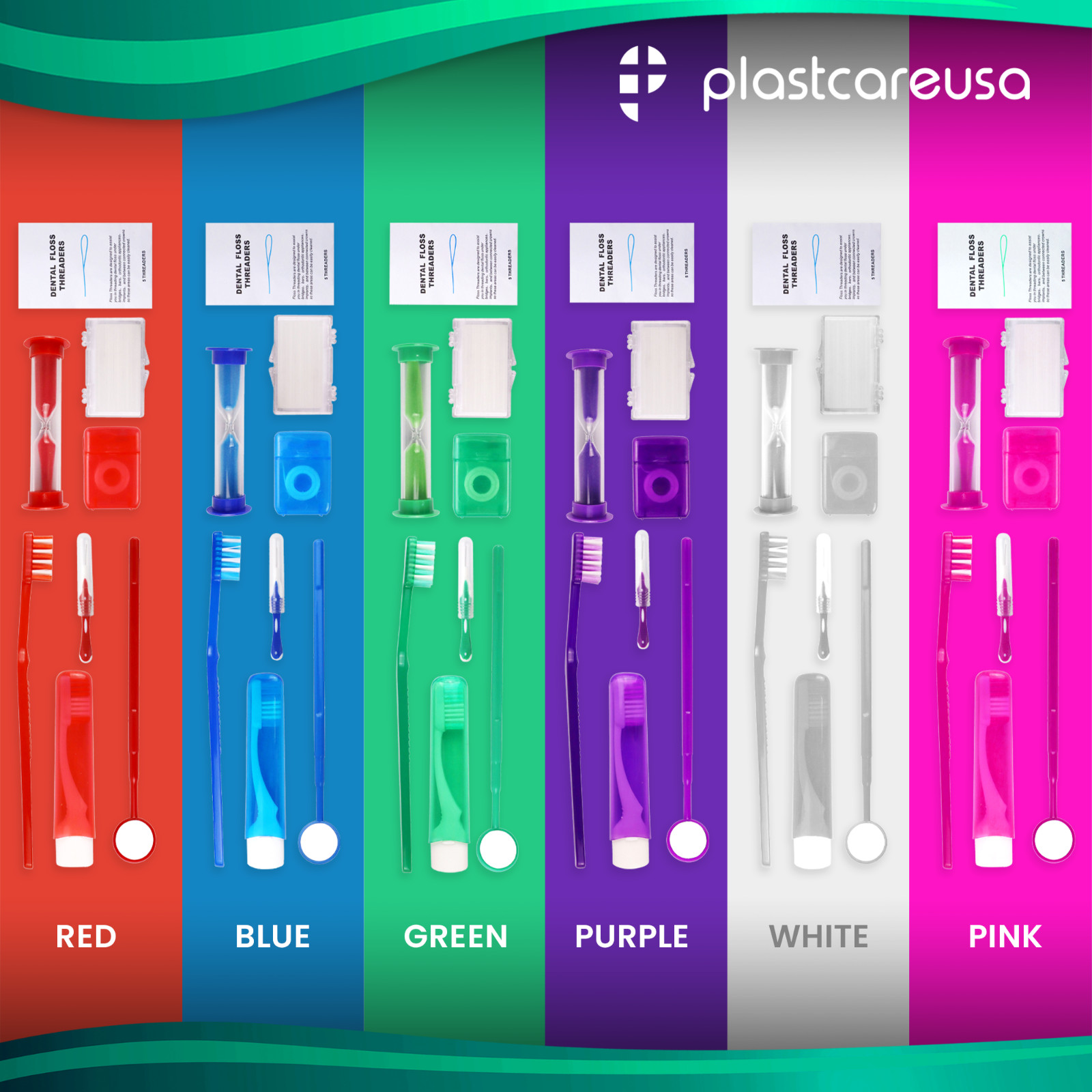 12 Orthodontic Patient Kits 8pc Assorted Braces Care Packs Dental Hygiene Travel