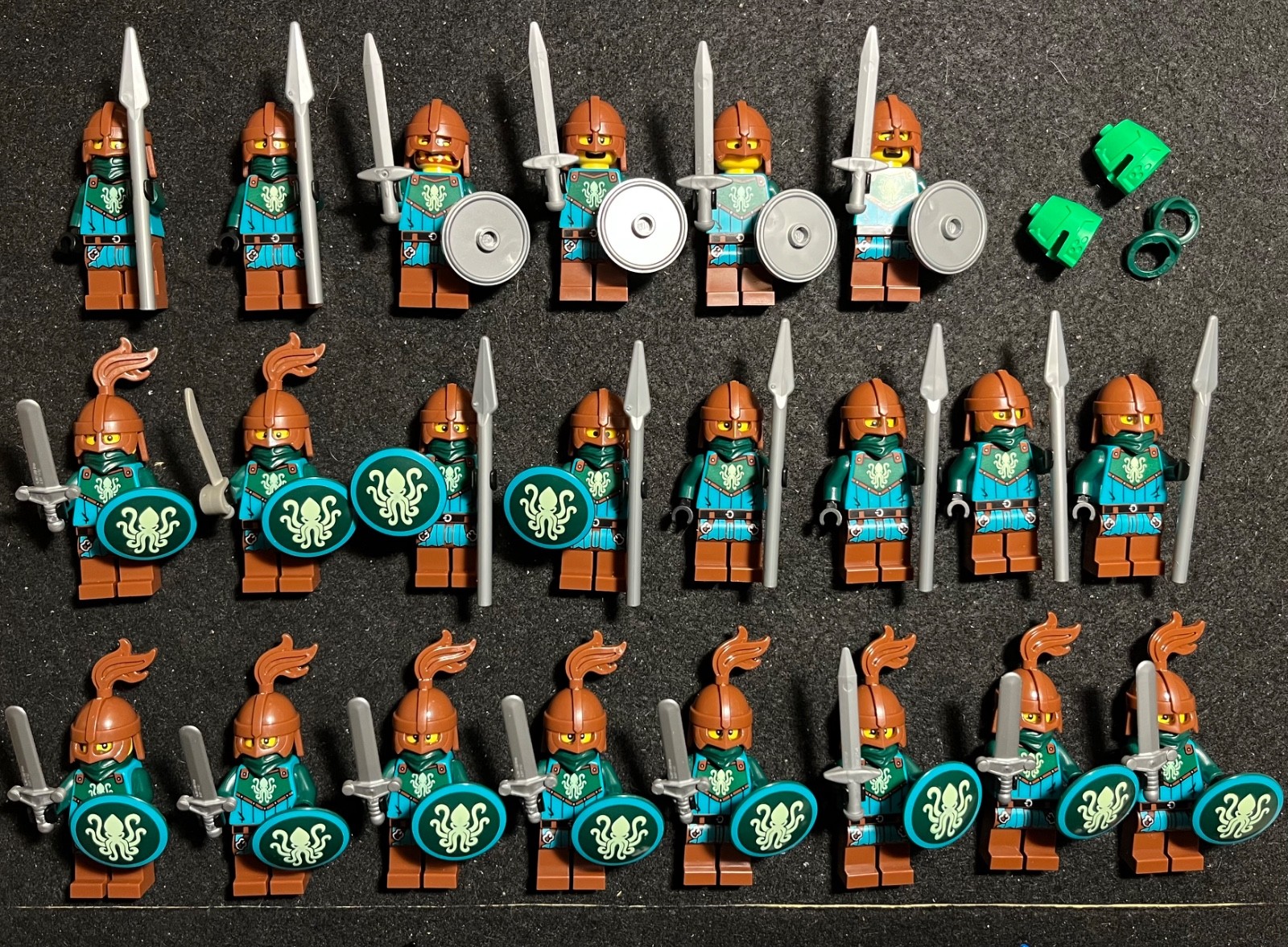 LEGO Minifigures Lot - Castle Theme - Kraken, Horse, Snake Knights