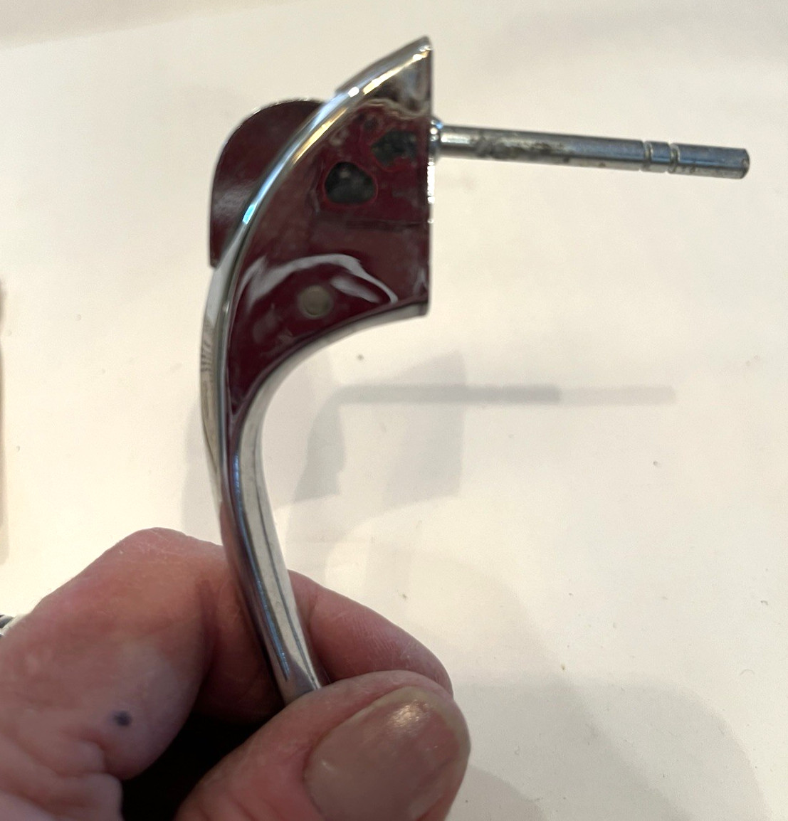 NOS Vtg Amerock Chrome Thumb Latch Push Button Cabinet Door Catch Handle 1960's