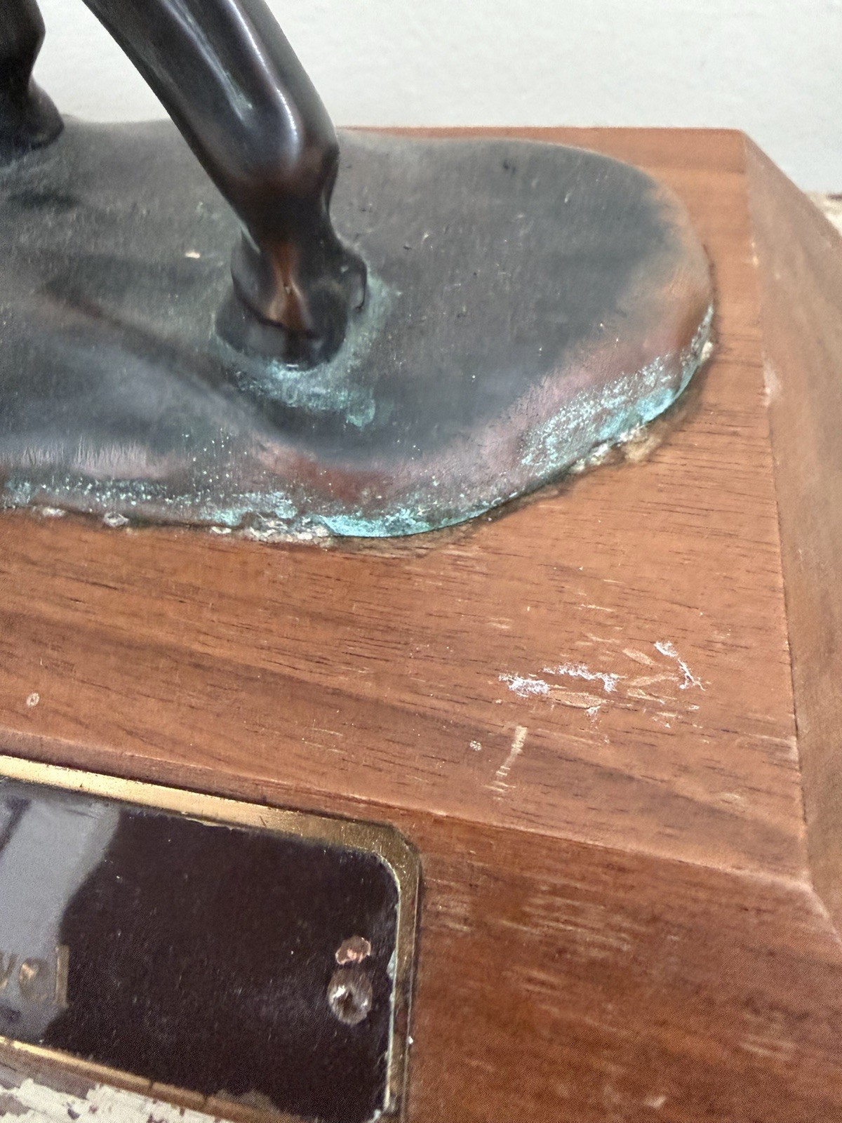 Gladys Brown Edwards (?) Champion Arabian Horse Bronze Sculpture Dressage Trophy