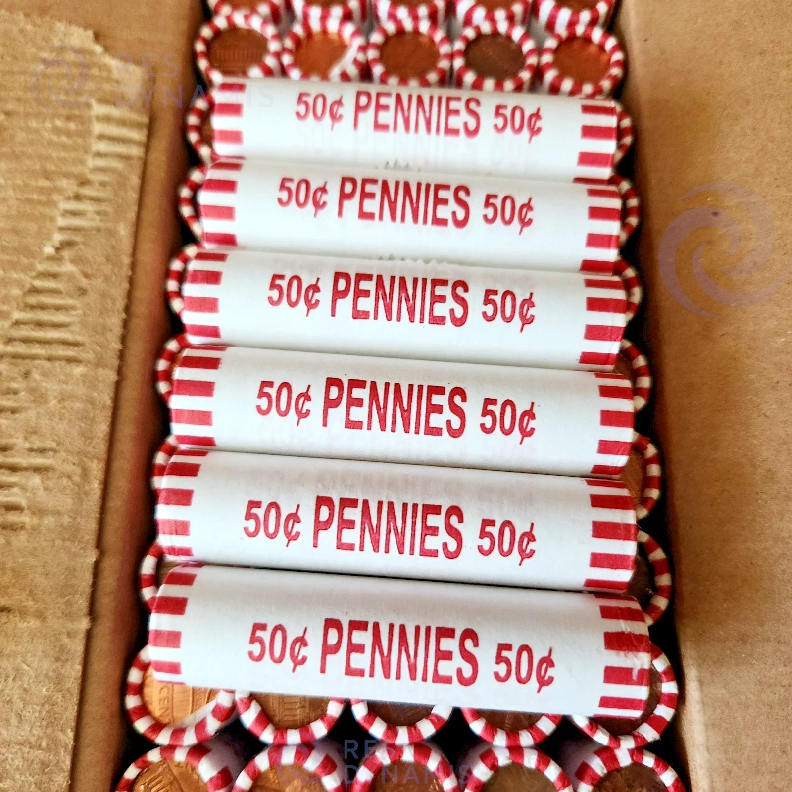 🔥 BANK SEALED Penny Rolls – 6 Full Rolls (300 Pennies) UNSEARCHED Bank Find‼️