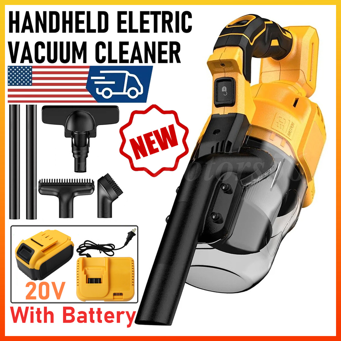 Cordless Vacuum Cleaner with 20V Battery 5 in 1 Handheld Electric Vacuum Cleaner
