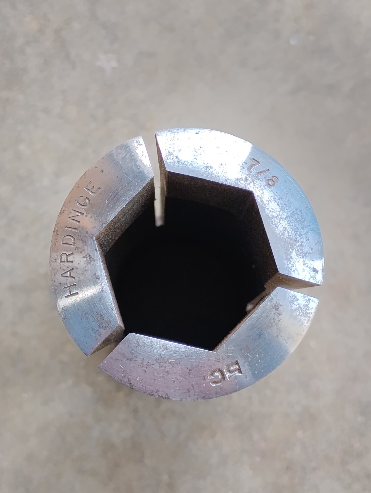 Hardinge 5C Collet 7/8” Hex With External Threads