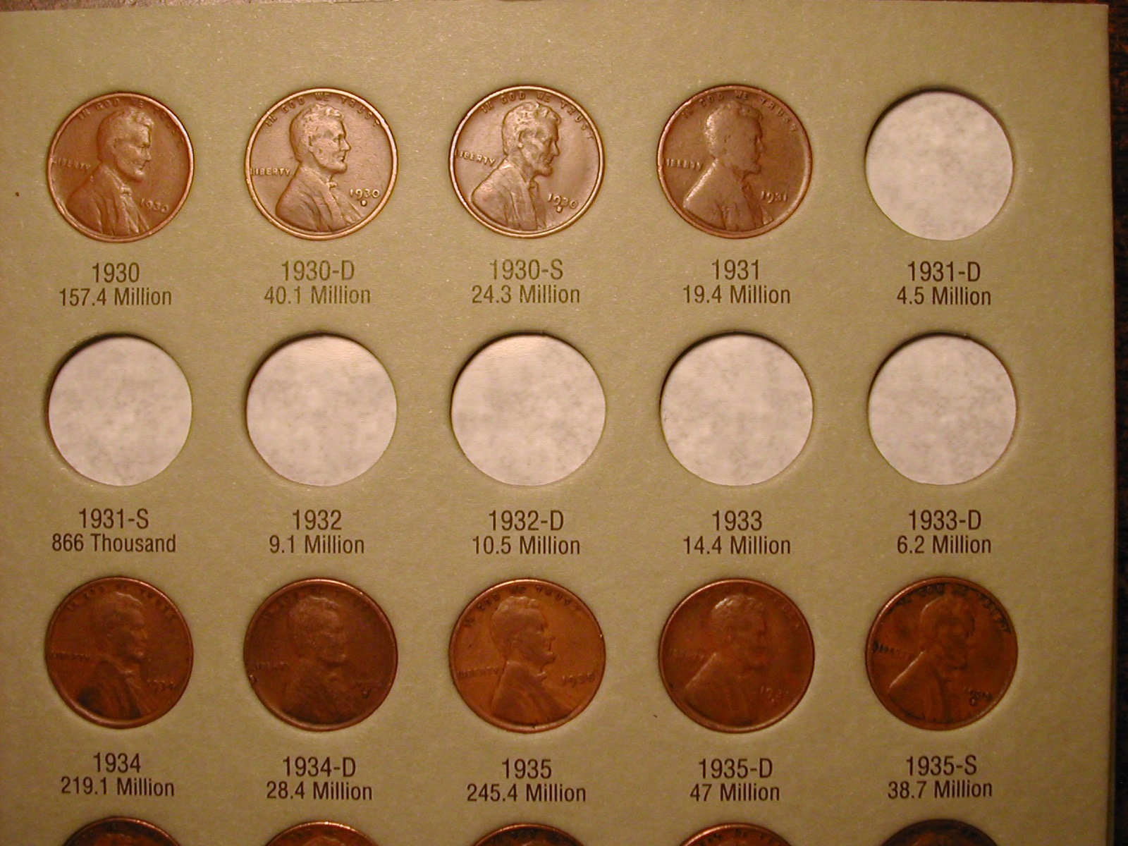 LINCOLN WHEAT CENT STARTER SET, 1909-1940 60 DIFFERENT DATE/MINTS!