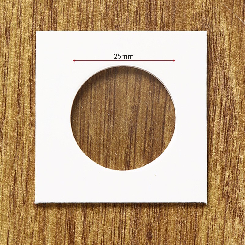 100 PCS Coin Flips for Quarter 25mm/0.98 Inch Cardboard Holders 2x2 inch Pockets