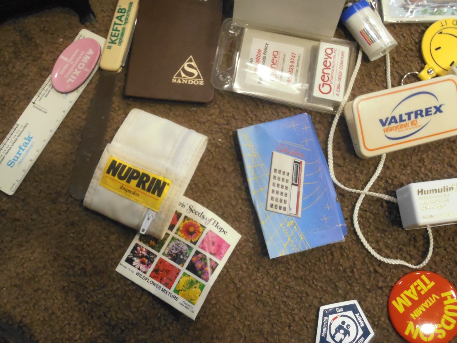 VTG Pharmaceutical Drug Rep LOT Note Pad Rulers -1980S-90S-LILLY PAPER FOLD