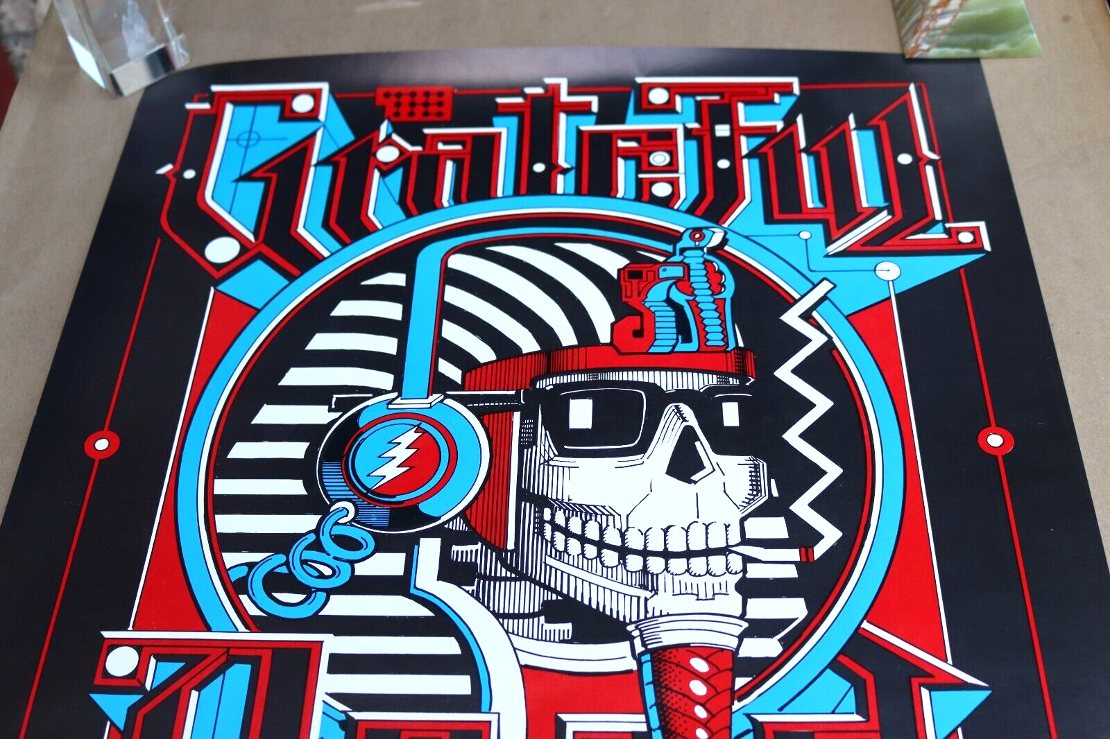 1984 RICK GRIFFIN GRATEFUL DEAD BERKELEY CONCERT POSTER PHARAOH 18X23" RARE