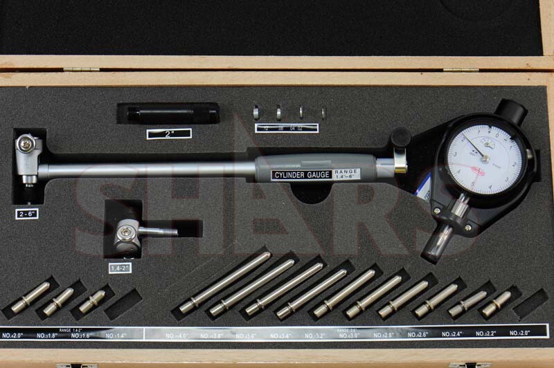 Shars 1.4-6" Dial Bore Gage Gauge .0001" Engine Cylinder Measuring Hole New L}