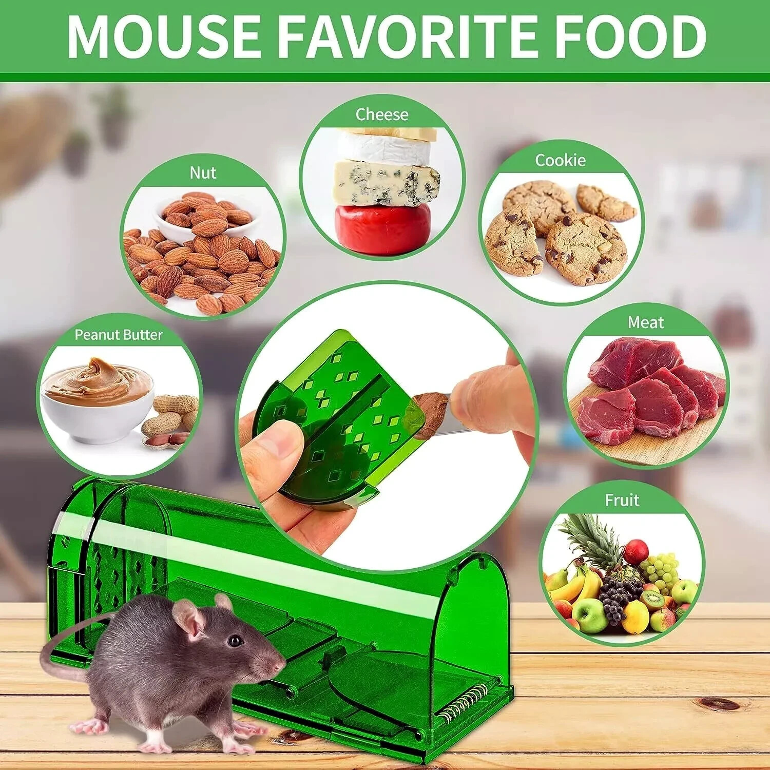 1, 2,4, 6-Humane Mouse Traps Live Catch & Release No Kill Rat Mice Trap Reusable