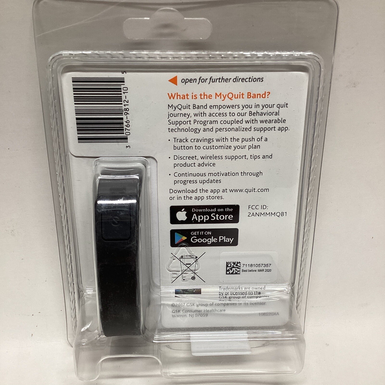 New My Quit Band- Track Your Nicotine & Analyze New