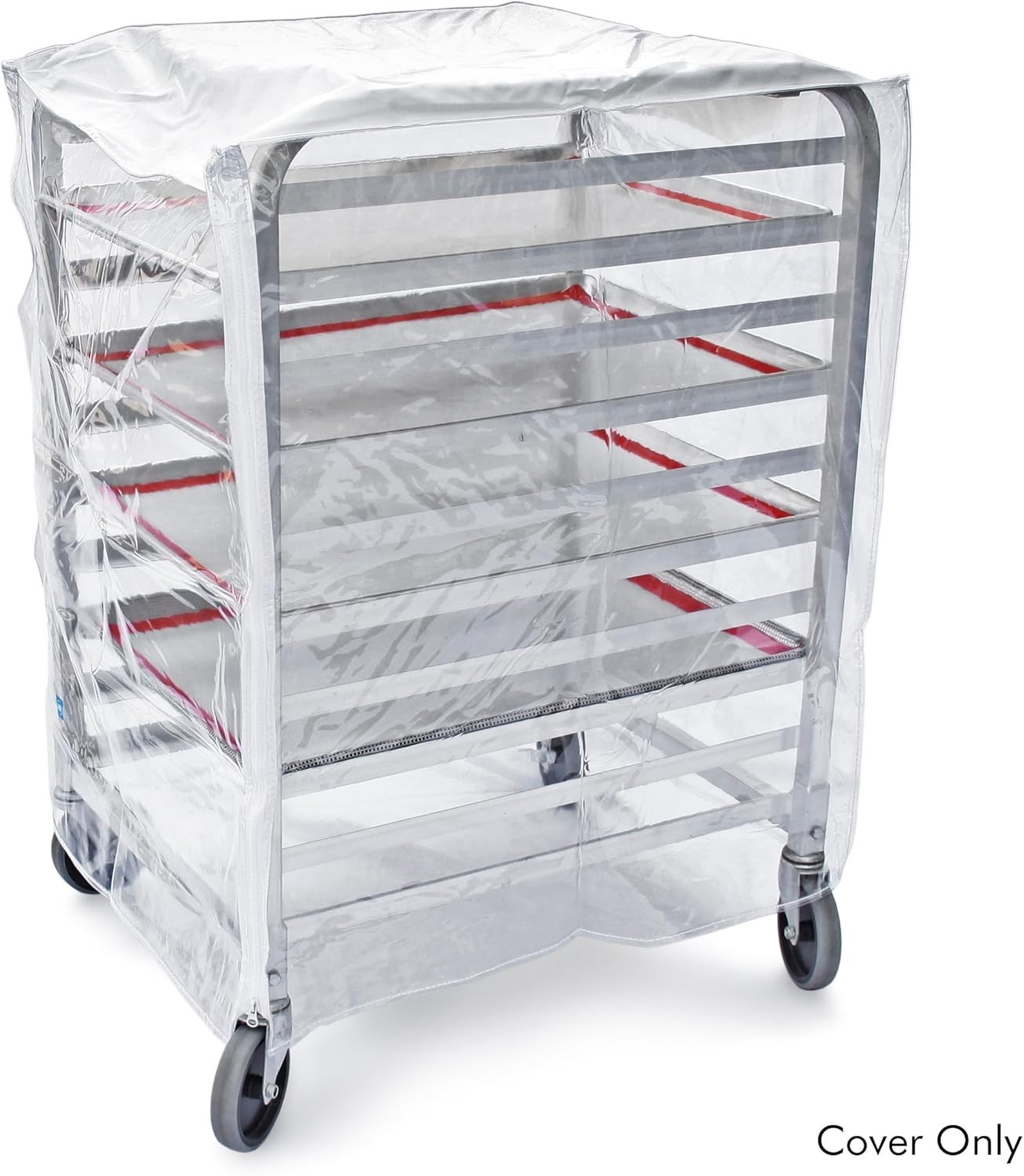 10-Tier Commercial-Grade Clear Sheet Pan Rack Cover for Bakeries - Easy Access