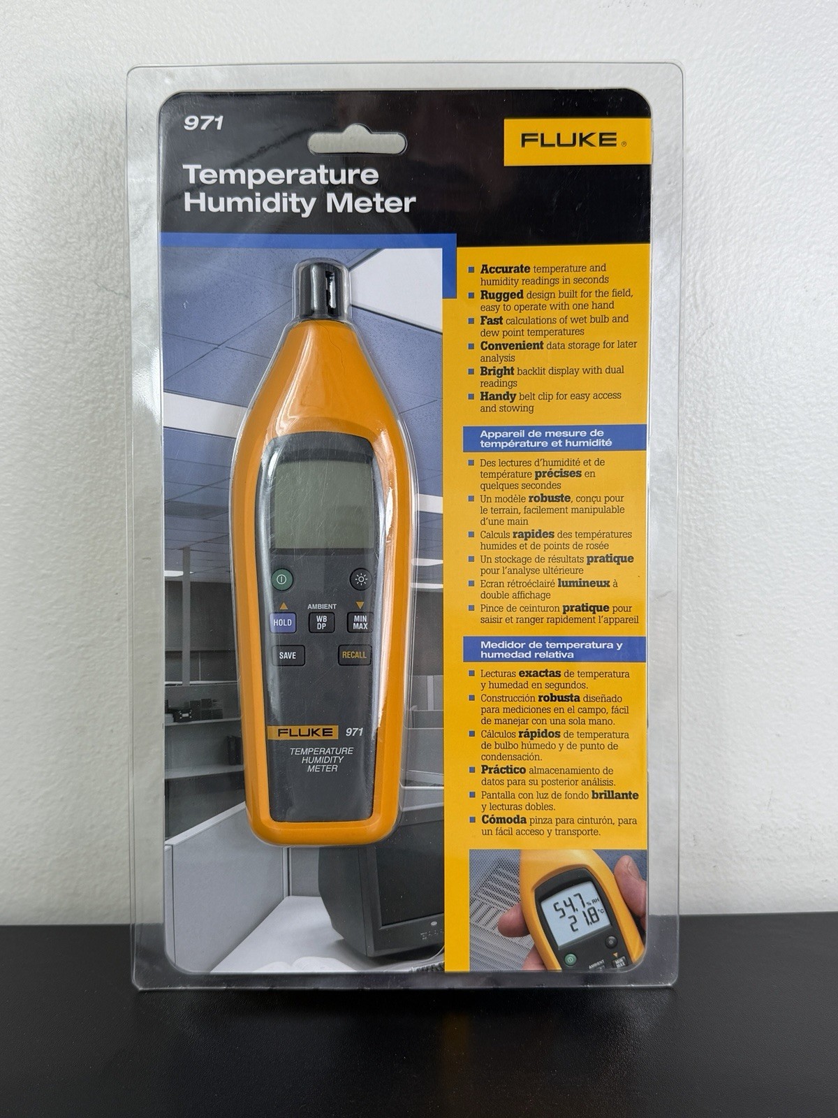 Fluke 971 Temperature Humidity Meter - Brand new - Same Day Shipping