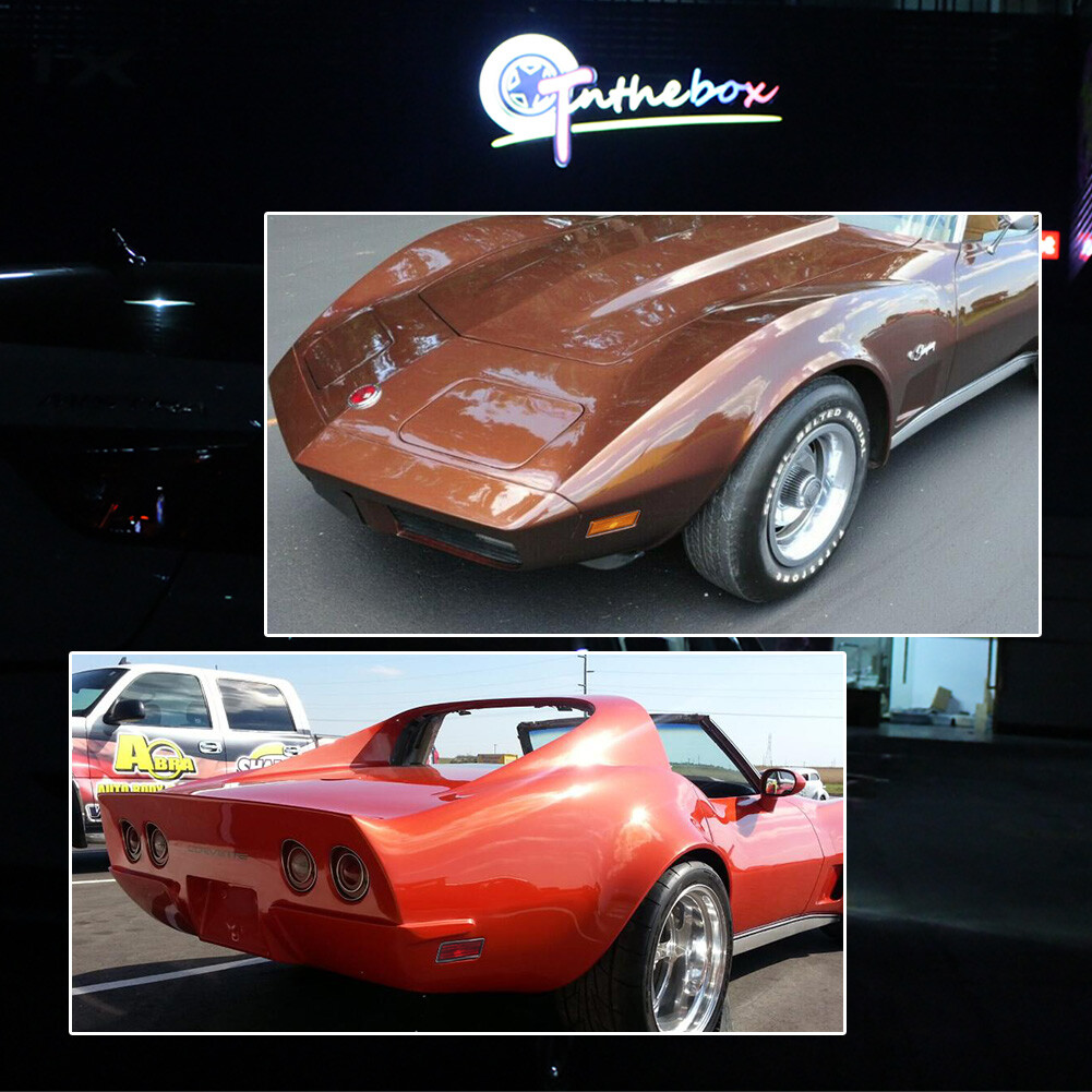 4PCS Amber Front & Red Rear Side Marker Lights For 1974-1979 Chevy Corvette C3