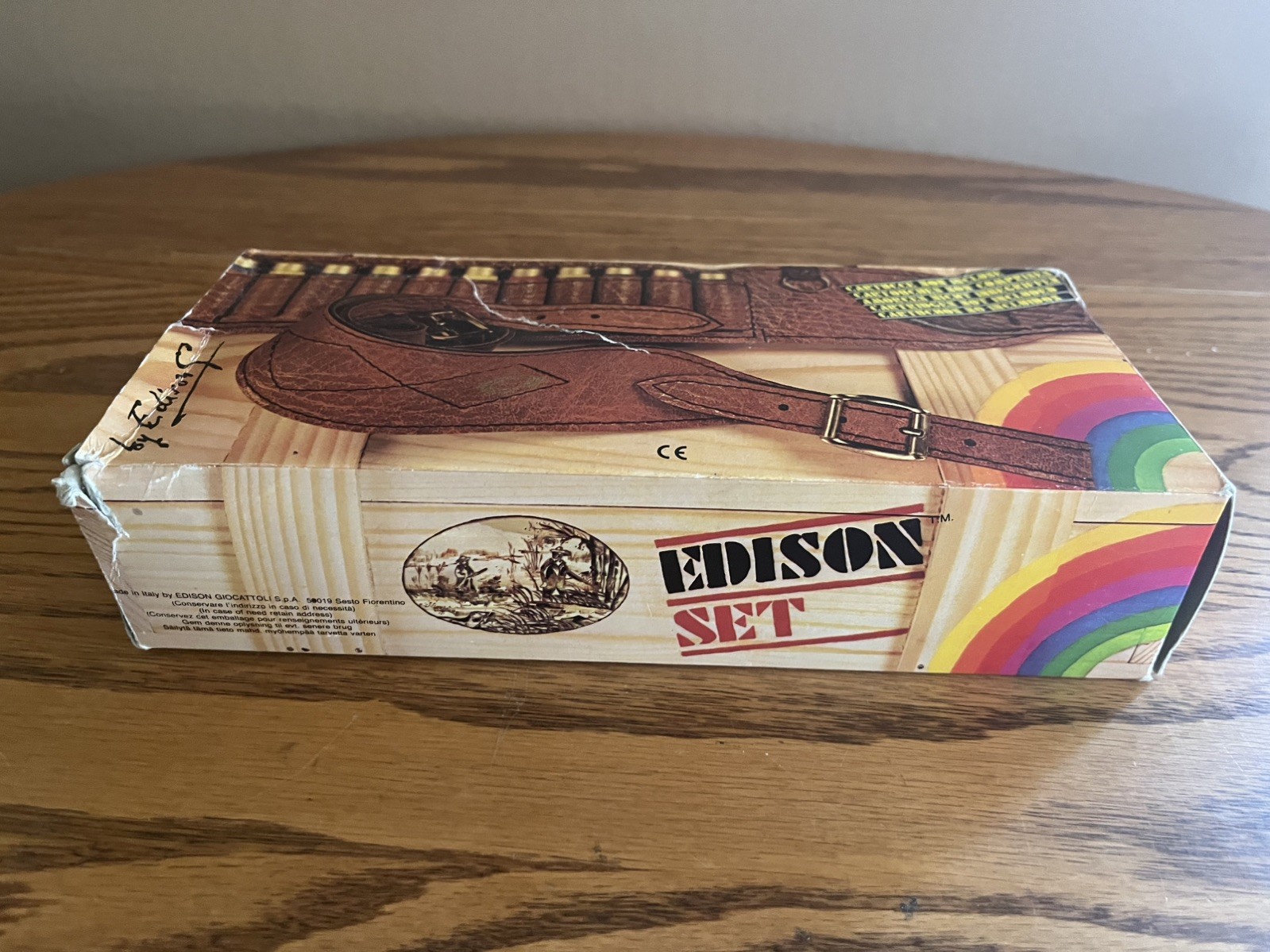 Vintage Edison Monte Carlo Doppietta Shot Gun Shell Belt Original Box Made Italy