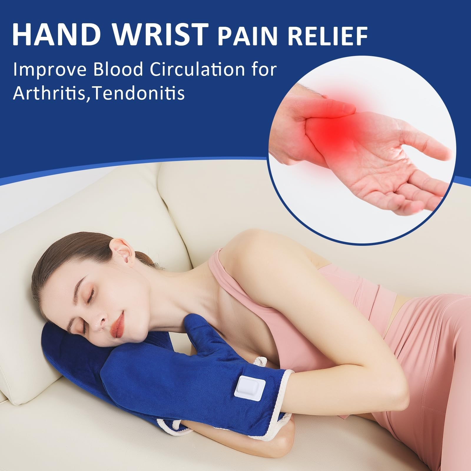 Heated Gloves for Arthritis,Hand Heating Pad for Pain Relief,Heating Pad for ...