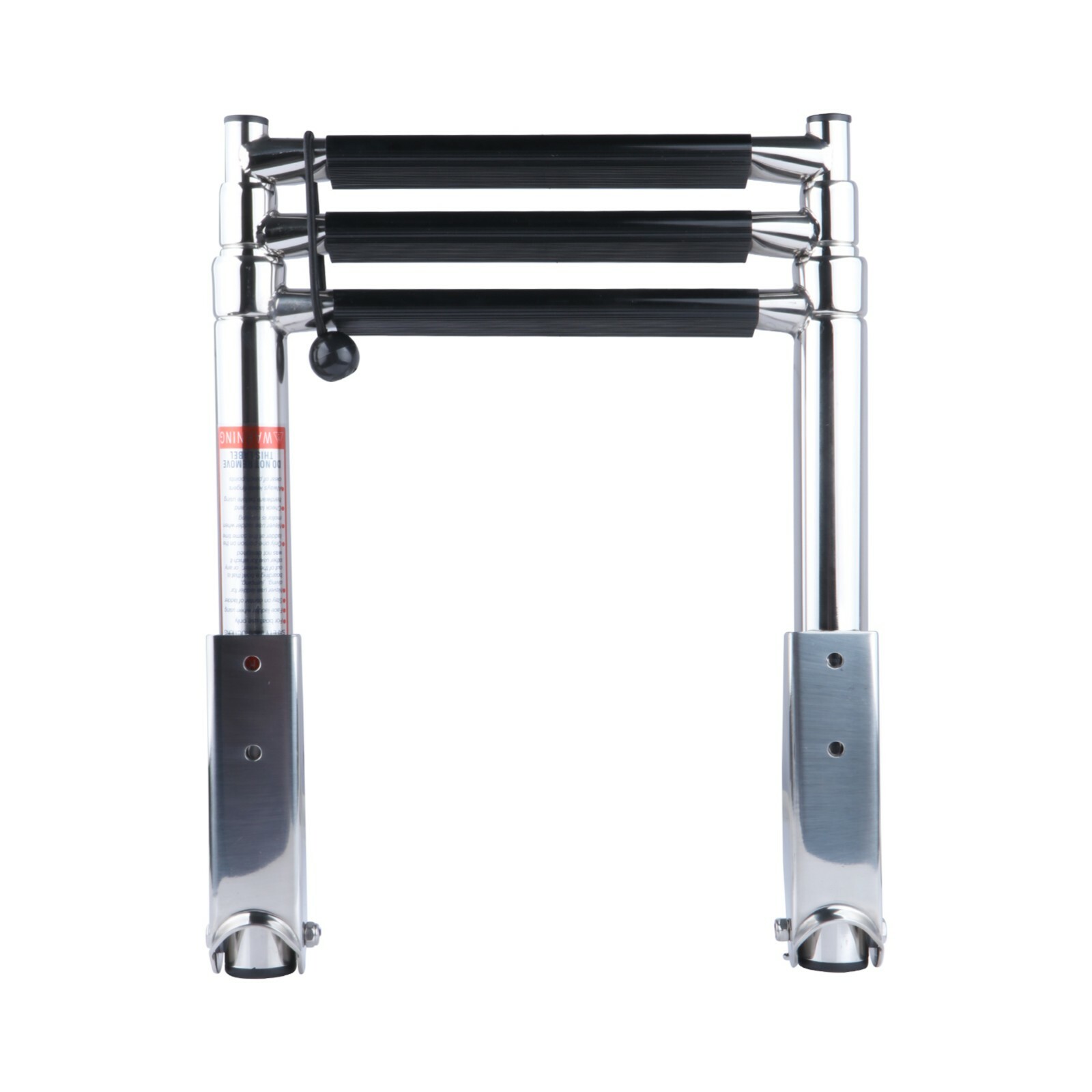 Marine Stainless Steel Telescoping 3 Step Boat Ladder Folding Heavy Duty Ladder