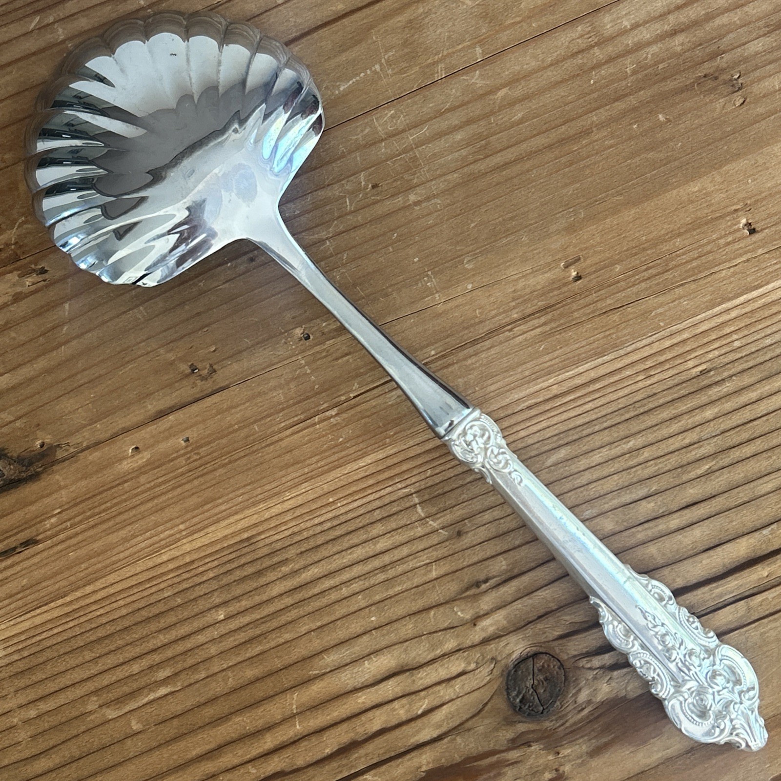 GRANDE BAROQUE Wallace Sterling Silver Casserole Serving Spoon