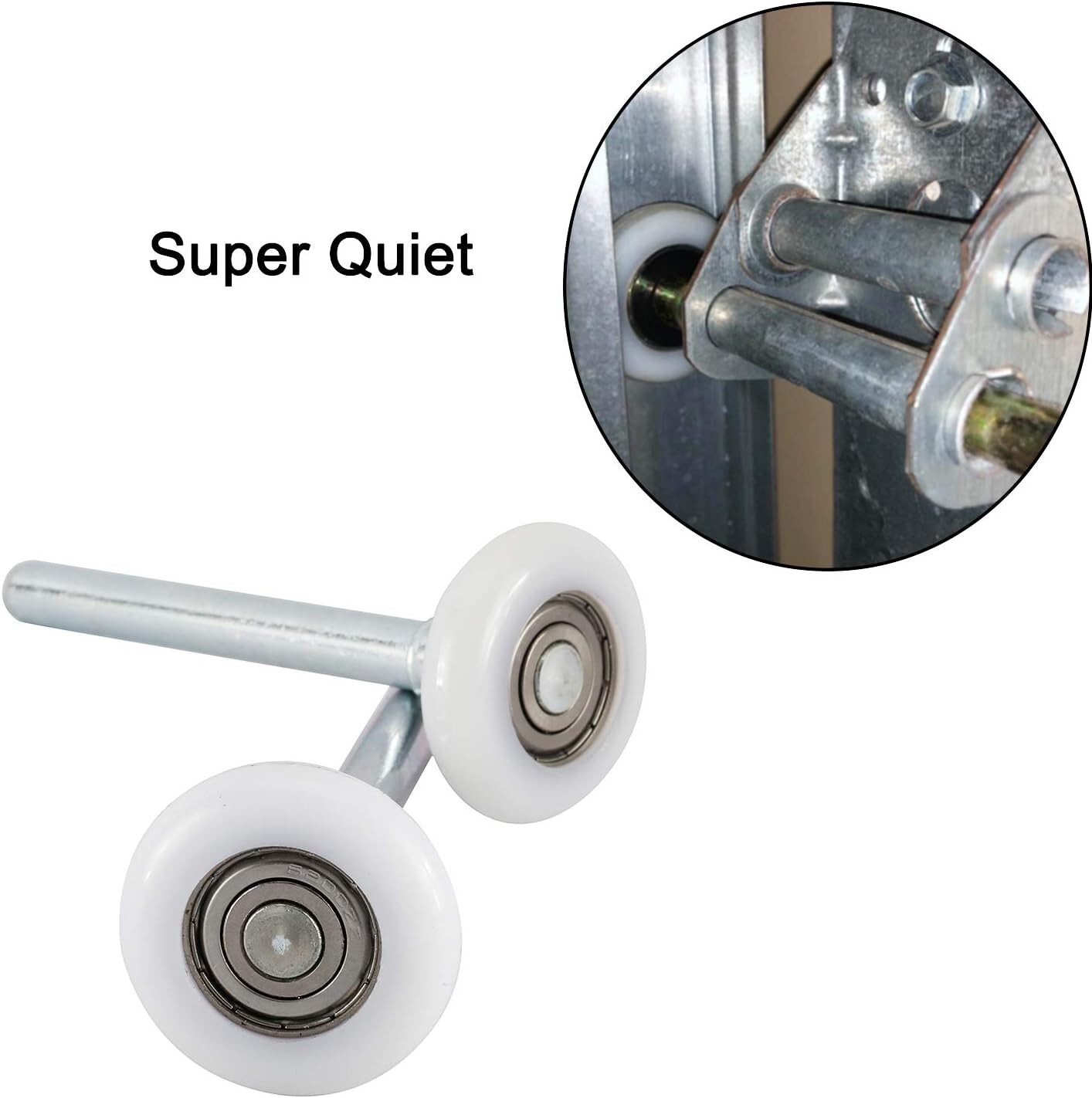 12 Quiet Garage Door Rollers Nylon Door Wheels Replacement With 6200ZZ Bearing