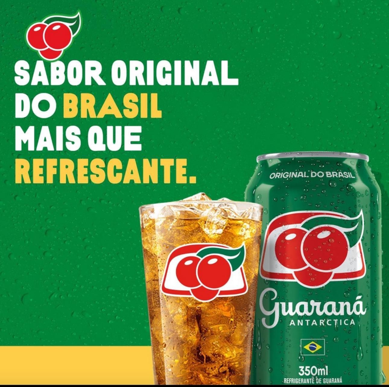 Antarctica Guaraná Original 350ml - Brazilian Soft Drink