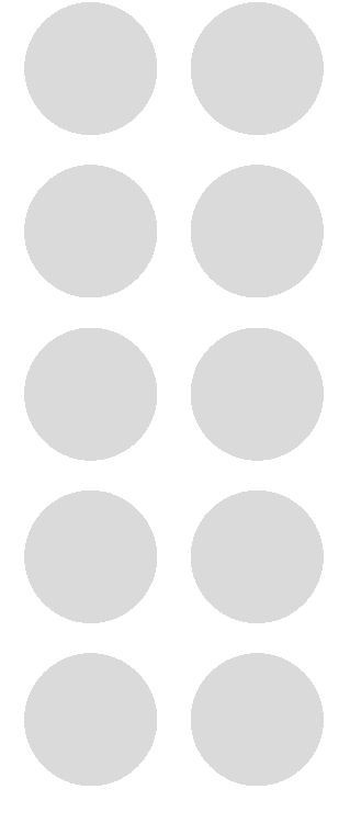 1-1/2" Lt Gray Grey Round Color Coded Inventory Label Dots Stickers MADE IN USA