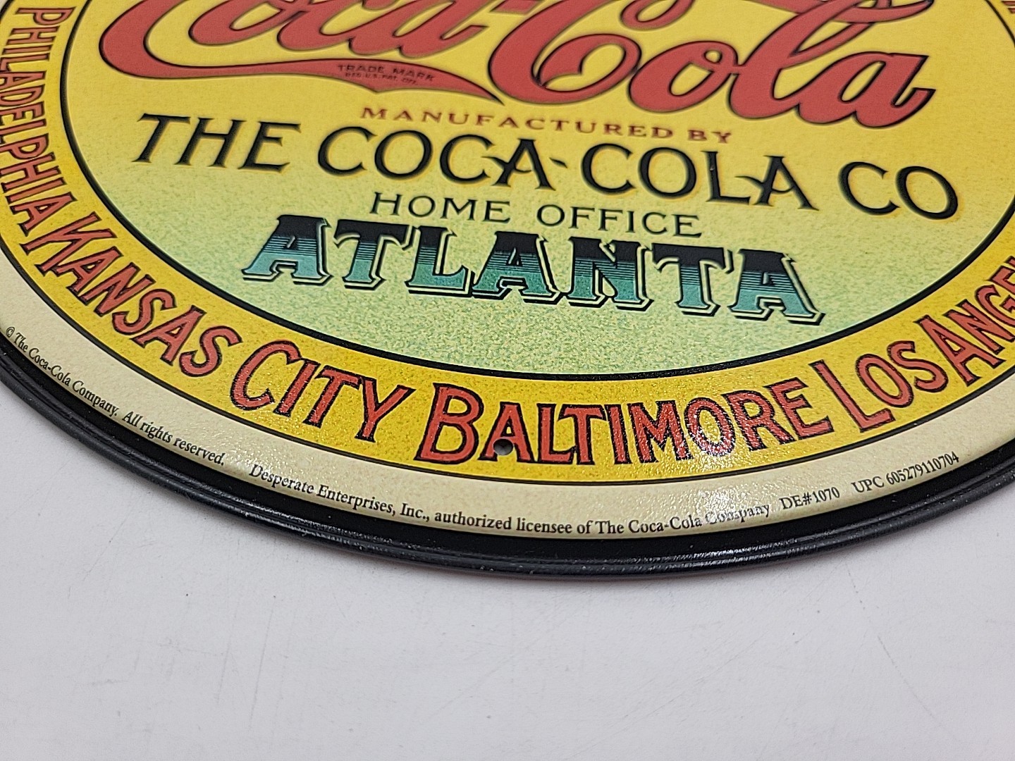Coca-Cola Round Tin Sign 11.5" Advertisment Metal
