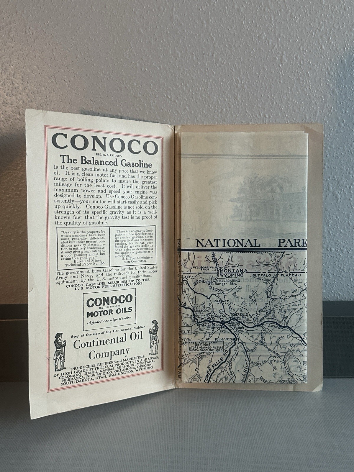 1924 Conoco Minutemen Road Map: Montana USED