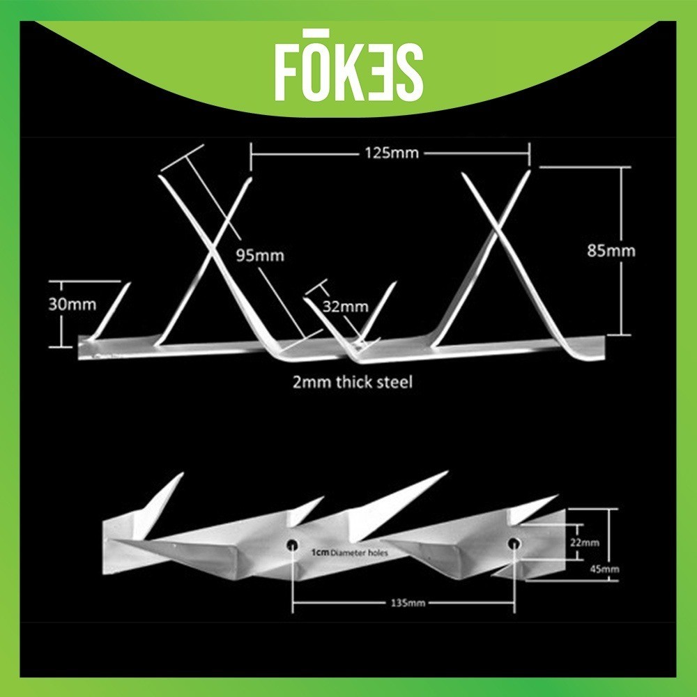 5 PCS Stainless Steel Security Wall Anti Climb Fencing Spikes [Express Shipping]