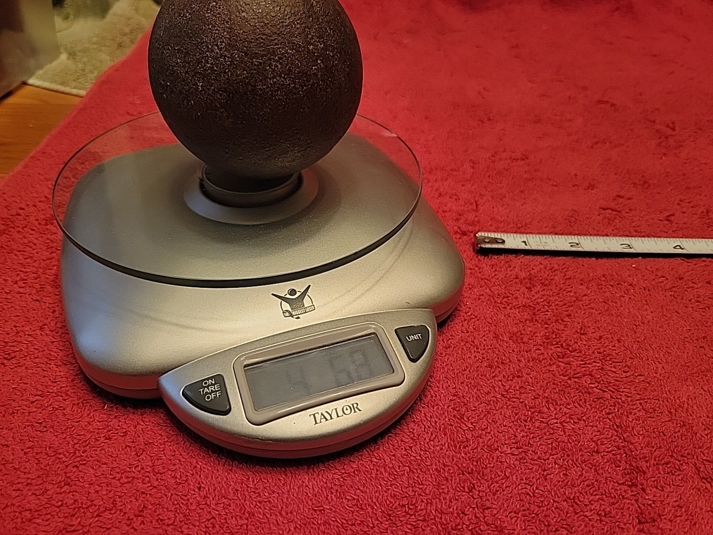 Antique Cast Iron Cannon Ball Cannonball Projectile 3" 4lb 6oz