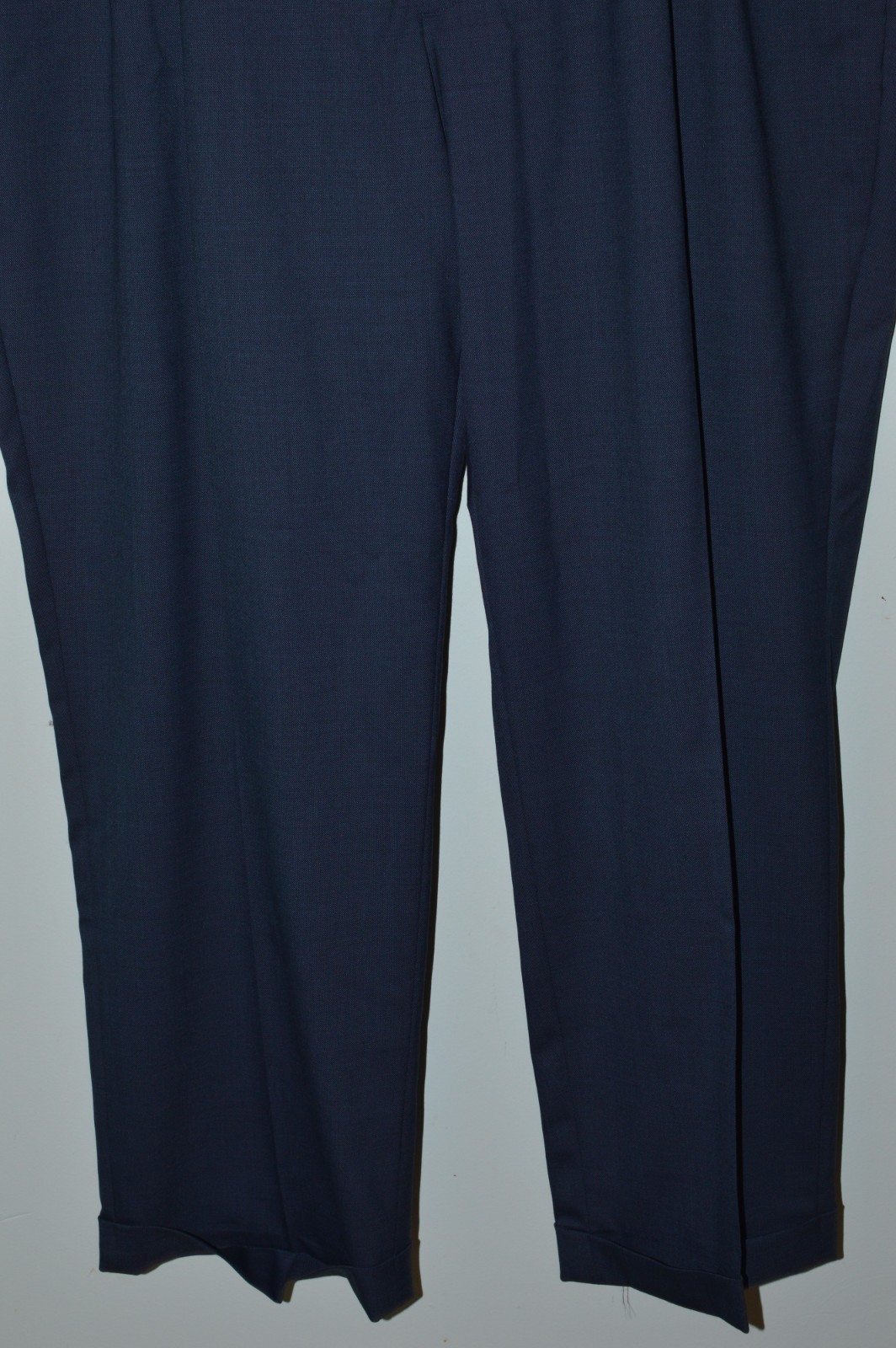Llike New (2Pc Suit 50L 50 Long L) STAFFORD Blue Wool Travel Suit 46x29.5