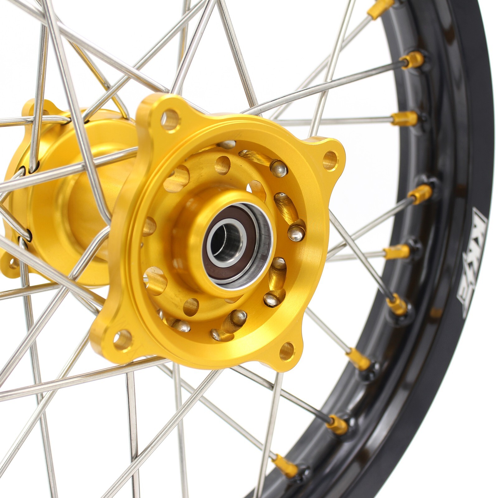 KKE 19/16 Big Kid's Wheels Rim Set Fit Suzuki RM80 1993-2001 RM85 2002-2023 Gold