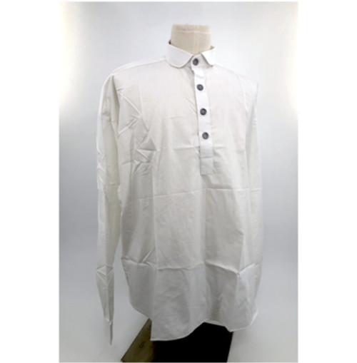 White Cotton Shirt - Four Metal Button Closure Size XL