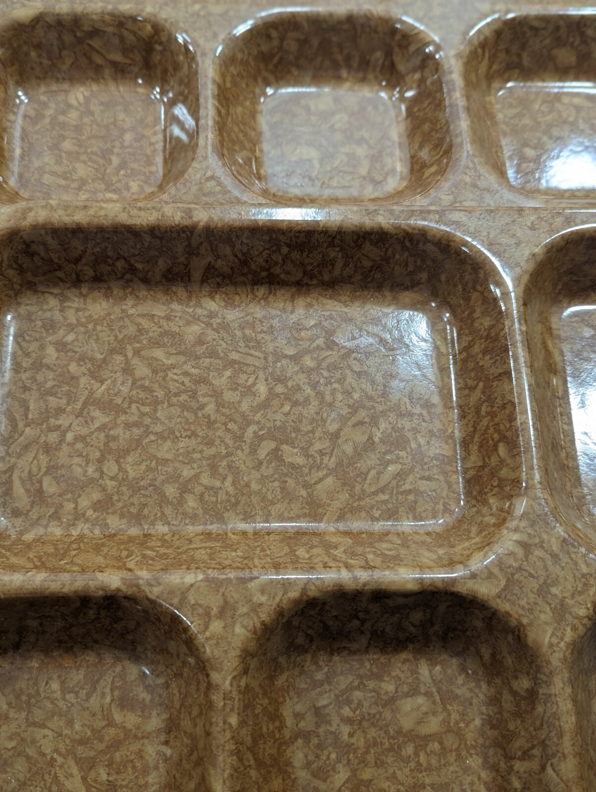 Set of 6 US Bolta Halsey Military Melamine 5 Part Trays Mess Hall 1952 1953