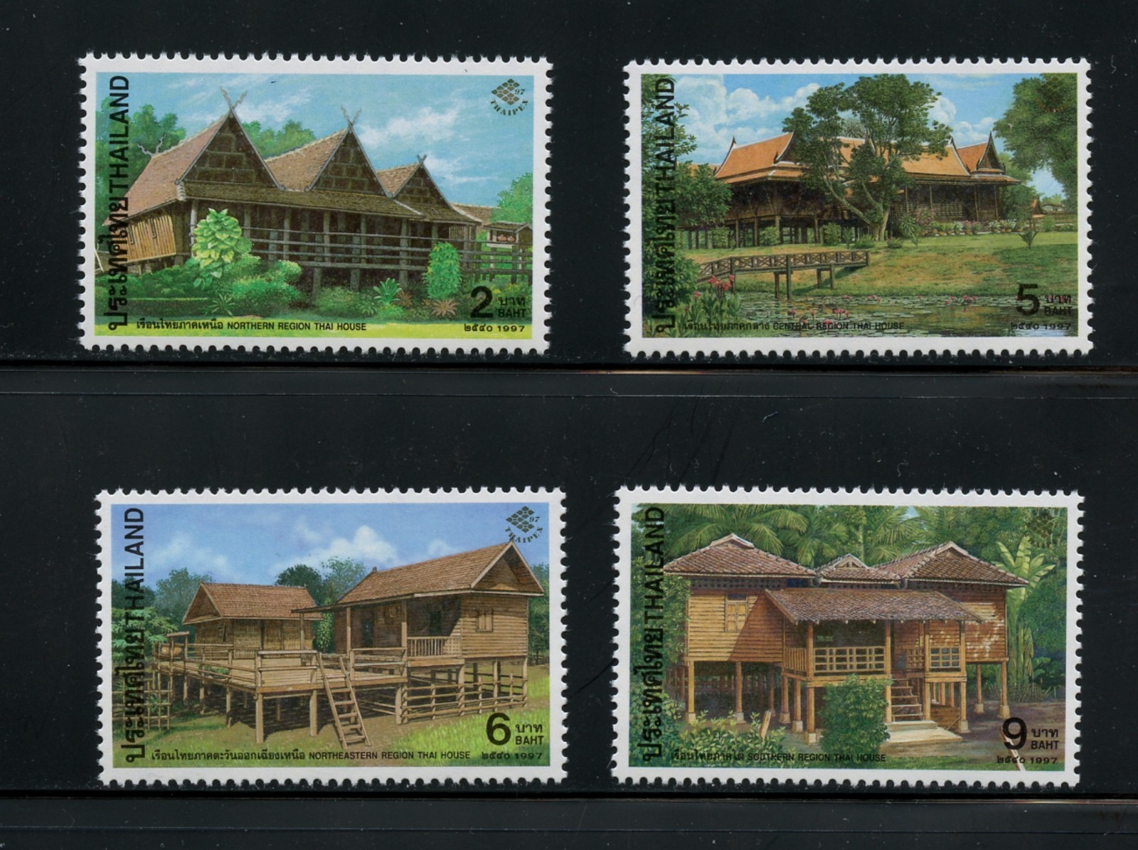 L152  Thailand 1997   architecture houses    4v.   MNH