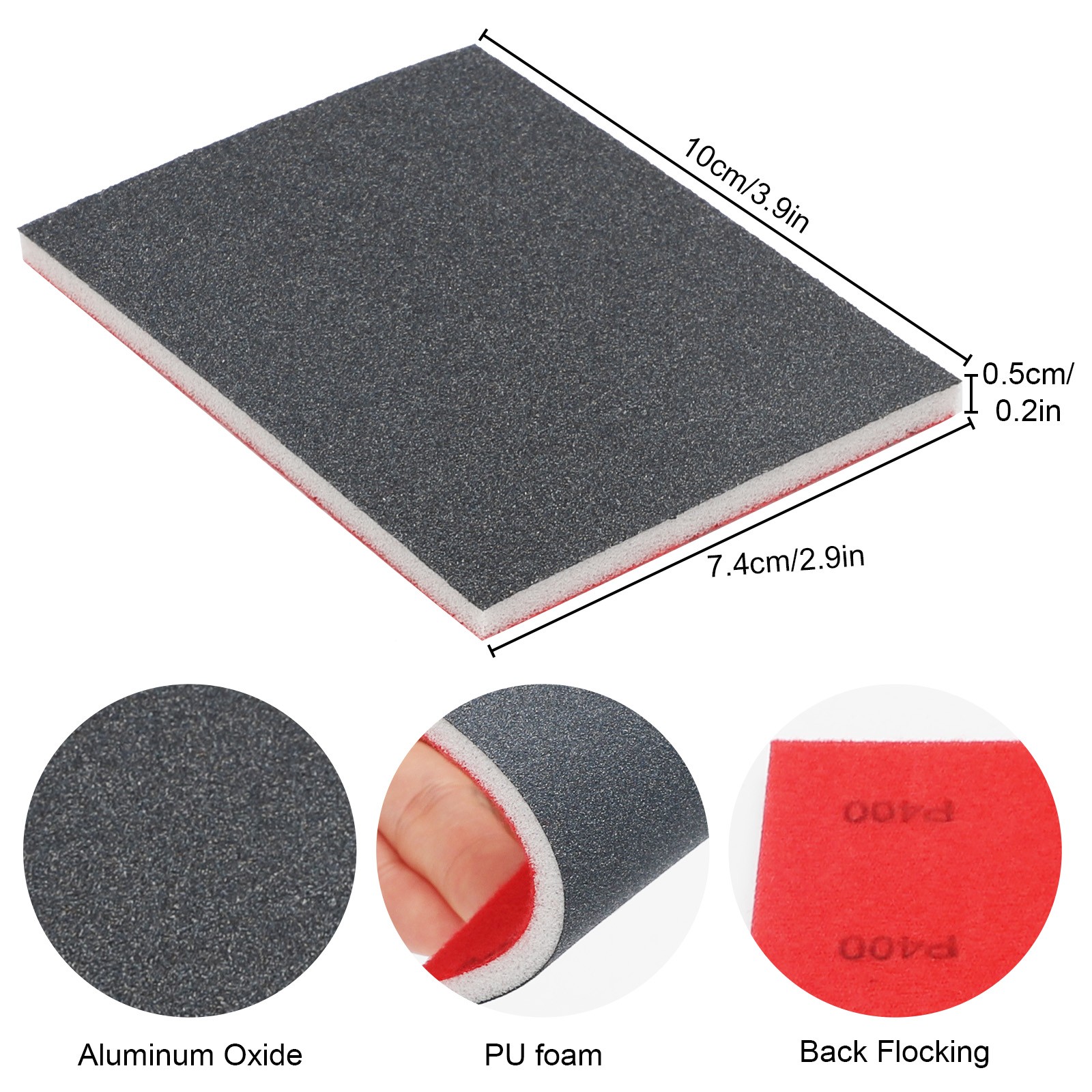 28pcs Sanding Sponge 180-3000 Grit Sandpaper Block Wet Dry Pads for Model Wood