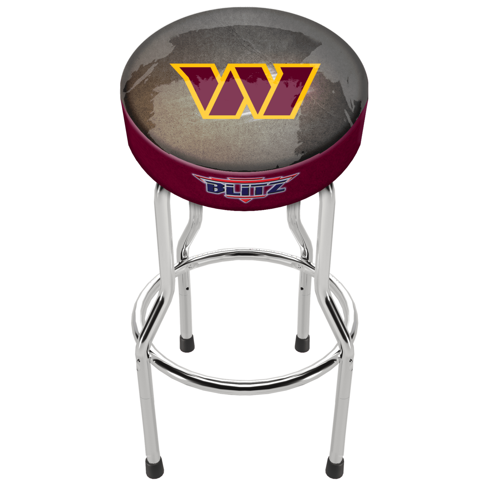 NFL Team Logo Bar Stool Adjustable Swivel Seat High Back Chair Blitz Football